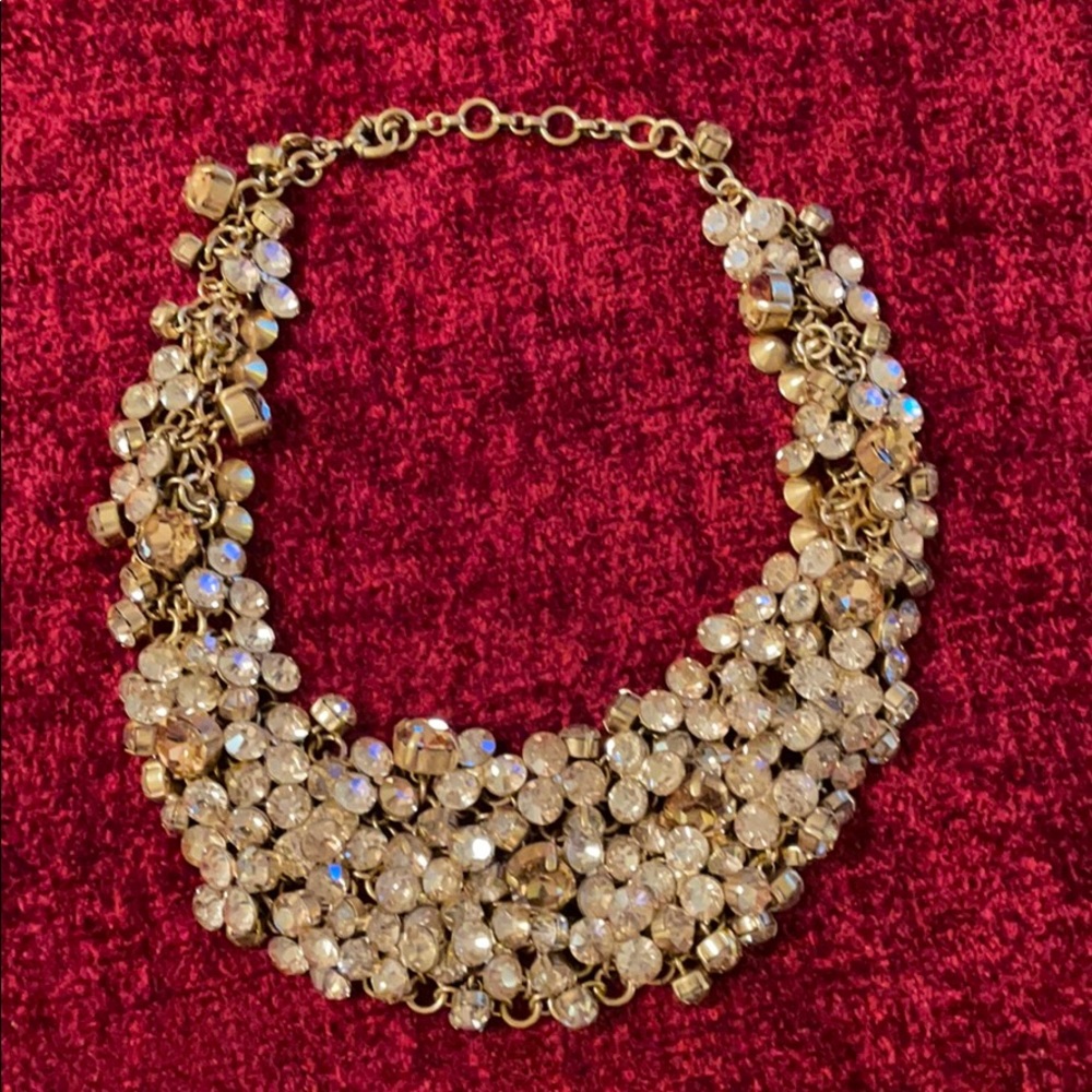 J.Crew Crystal Cluster Necklace
